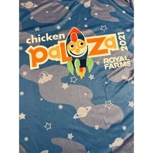 Royal Farms 2021 Chicken Palooza All Over Jersey Shirt LARGE Logo Gas Food Fried